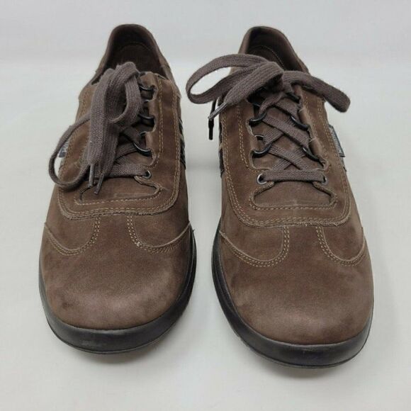 MEPHISTO RUNOFF BROWN NUBUCK SNAKE PRINT WALKING SNEAKERS SHOES WOMENS SIZE 9 US - Picture 3 of 8